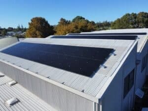 New solar panels on the roof of Quintilian School